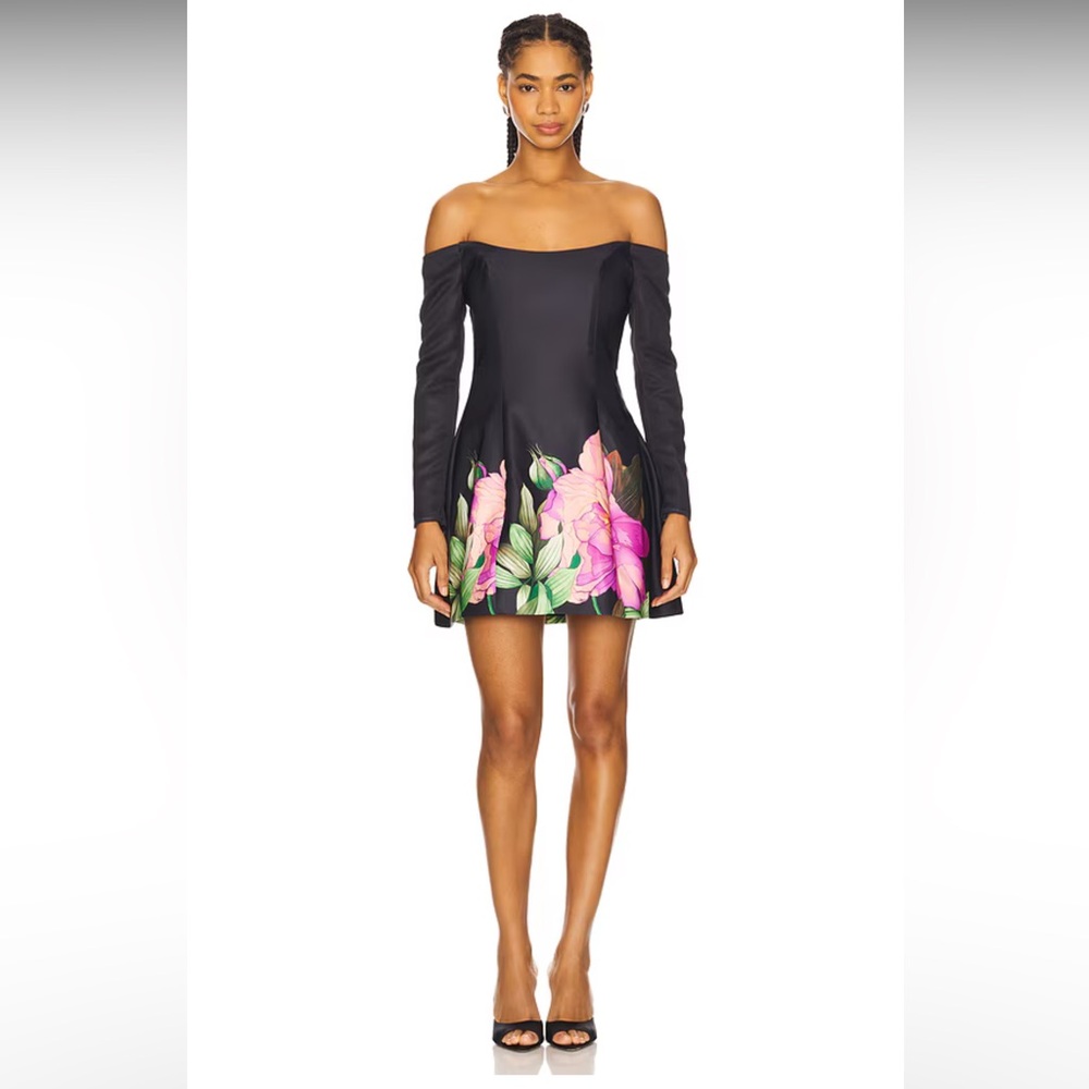 ELLIATT Azelie Off Shoulder Mini Dress in Black